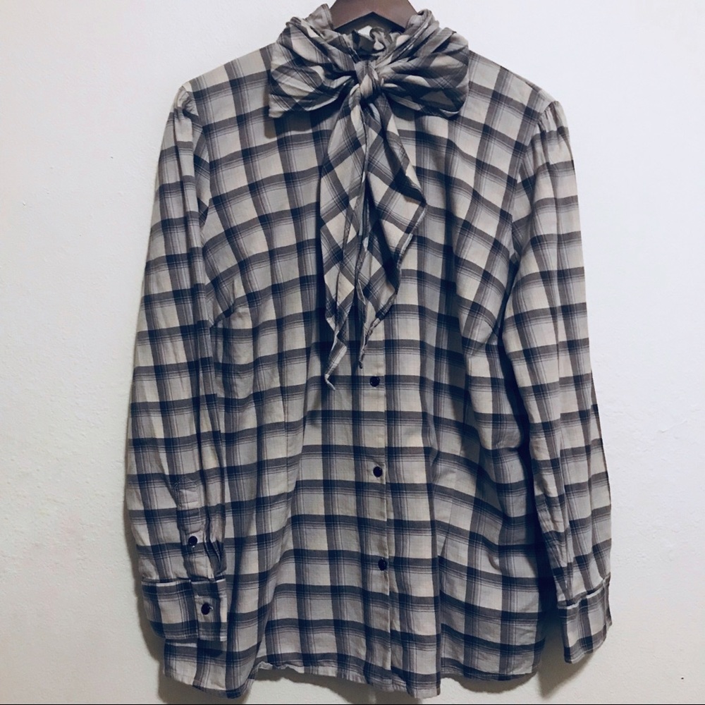 *Ralph Lauren - Plaid Button Down Shirt -mauve/brown check